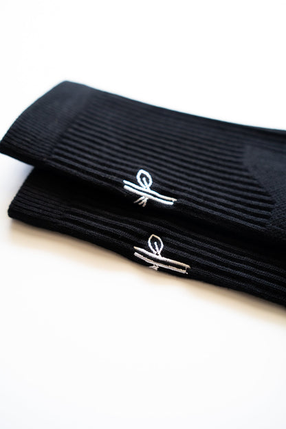 Organic Cotton Luxe Crew Sock - Stealth Black