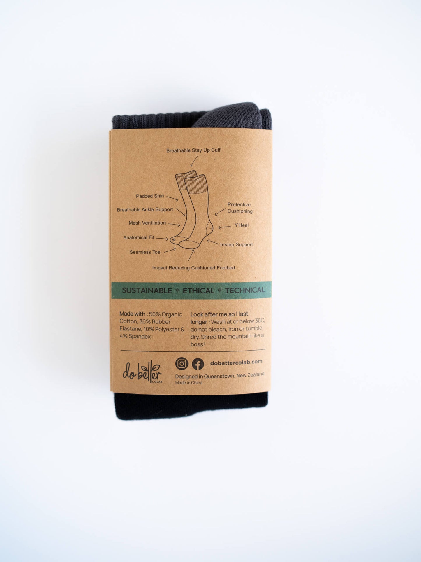 Organic Cotton Ski Sock - Alpine Ascent (Imperfect)