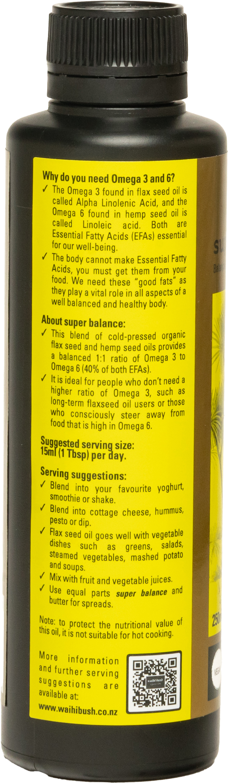 Supplement bottle with label on a black background