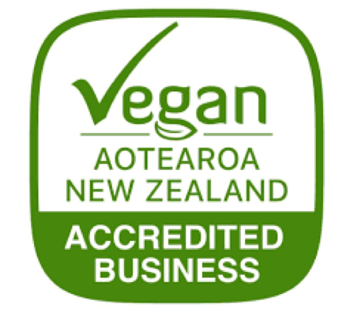 the PBCafe is proud to be a Vegan Aotearoa Accredited Business, we know wha vegan really means and are proud to offer delicious food to all.